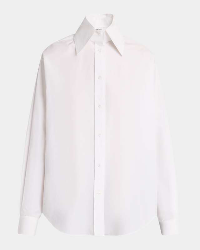 Long-Sleeve Cotton Button-Down Shirt